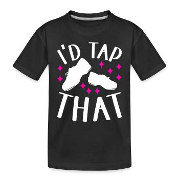 Tap Dance Tap Dancer - Kids' Premium Organic T-Shirt - black - Front