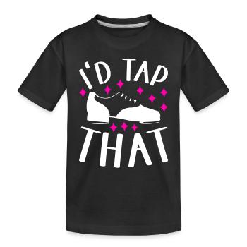Tap Dance Tap Dancer - Kids' Premium Organic T-Shirt - black - Front