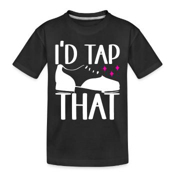 Tap Dance Tap Dancer - Kids' Premium Organic T-Shirt - black - Front