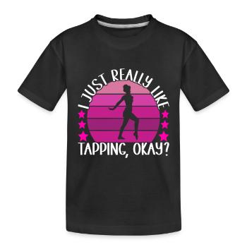 Tap Dance Tap Dancer - Kids' Premium Organic T-Shirt - black - Front