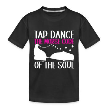 Tap Dance Tap Dancer - Kids' Premium Organic T-Shirt - black - Front