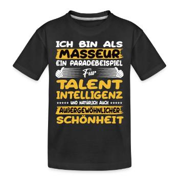 Le masseur, un excellent exemple de talent - T-shirt bio Premium Enfant - noir - Devant