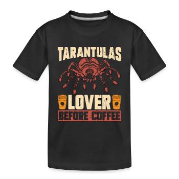 L’amant de la tarentule avant l’araignée de café L’amant du café - T-shirt bio Premium Enfant - noir - Devant