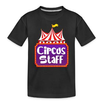 Circus Staff Birthday Party Carnival Theme - Kids' Premium Organic T-Shirt - black - Front