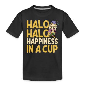 Halo Halo Hapiness Design - T-shirt bio Premium Enfant - noir - Devant