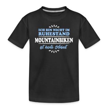 Retraité Retraité Vétéran de VTT - T-shirt bio Premium Enfant - noir - Devant