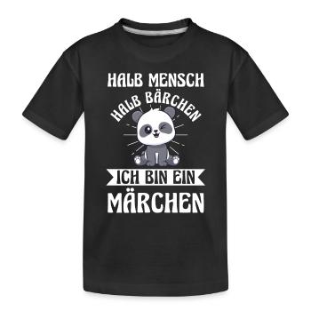 Mi-humain, mi-ours - T-shirt bio Premium Enfant - noir - Devant
