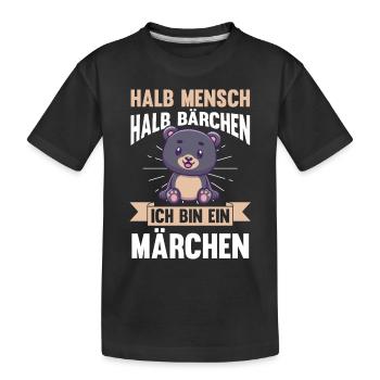 Mi-humain, mi-ours - T-shirt bio Premium Enfant - noir - Devant