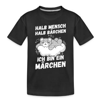 Mi-humain, mi-ours - T-shirt bio Premium Enfant - noir - Devant