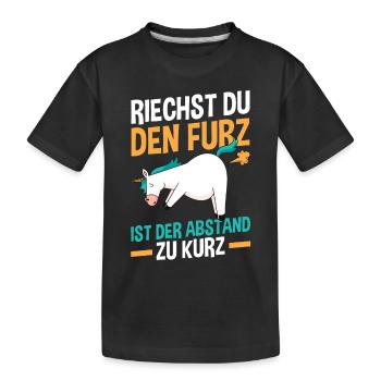Si vous sentez l’odeur du pet, la distance est trop courte - T-shirt bio Premium Enfant - noir - Devant