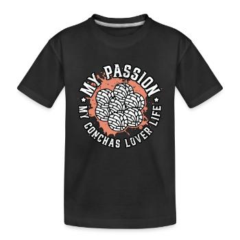 Conchas Lover Ma Passion Mes Conchas Mexicain Sucré - T-shirt bio Premium Enfant - noir - Devant