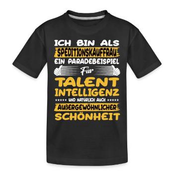 Le commis d’expédition de fret, un excellent exemple de talent - T-shirt bio Premium Enfant - noir - Devant