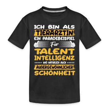 Le vétérinaire, un excellent exemple de talent - T-shirt bio Premium Enfant - noir - Devant