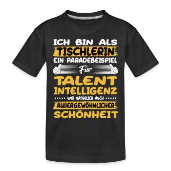 Le charpentier, un excellent exemple de talent - T-shirt bio Premium Enfant - noir - Devant