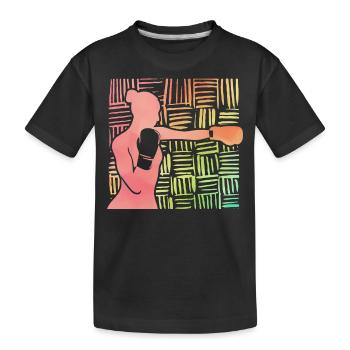 Boxing Woman - Kids' Premium Organic T-Shirt - black - Front