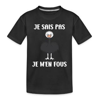Strauß Zitat - Kinder Premium Bio T-Shirt - Schwarz - Vorne
