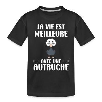 Strauß Zitat - Kinder Premium Bio T-Shirt - Schwarz - Vorne