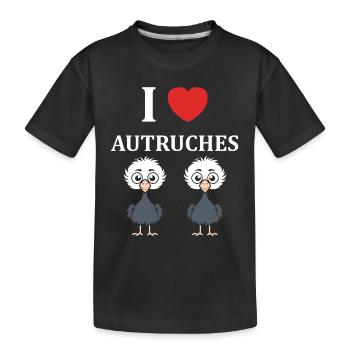 Strauß Zitat - Kinder Premium Bio T-Shirt - Schwarz - Vorne