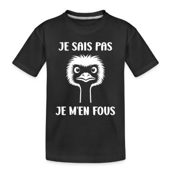 Strauß Zitat - Kinder Premium Bio T-Shirt - Schwarz - Vorne