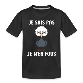Strauß Zitat - Kinder Premium Bio T-Shirt - Schwarz - Vorne