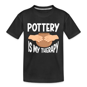 Keramikkünstler Ton Töpfern - Kinder Premium Bio T-Shirt - Schwarz - Vorne