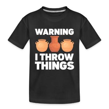 Keramikkünstler Ton Töpfern - Kinder Premium Bio T-Shirt - Schwarz - Vorne