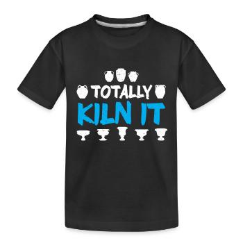 Keramikkünstler Ton Töpfern - Kinder Premium Bio T-Shirt - Schwarz - Vorne