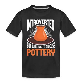Keramikkünstler Ton Töpfern - Kinder Premium Bio T-Shirt - Schwarz - Vorne