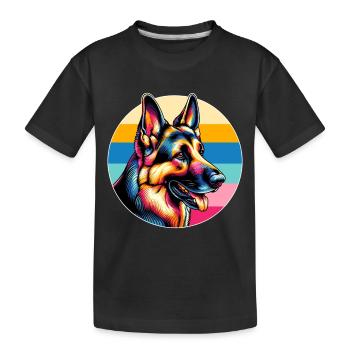 Chien de berger - T-shirt bio Premium Enfant - noir - Devant