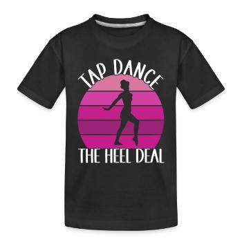 Tap Dance Tap Dancer - Kids' Premium Organic T-Shirt - black - Front