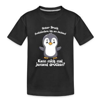 Je fonctionne mieux sous pression - T-shirt bio Premium Enfant - noir - Devant