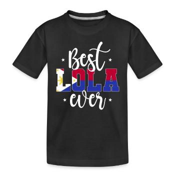Lola Philippinische Oma - Kinder Premium Bio T-Shirt - Schwarz - Vorne