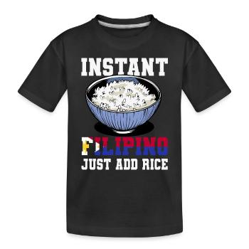Philippinischer Reisliebhaber - Kinder Premium Bio T-Shirt - Schwarz - Vorne