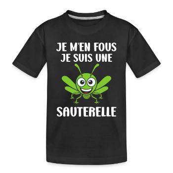 Humour sauterelle - T-shirt bio Premium Enfant - noir - Devant