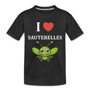 Humour sauterelle - T-shirt bio Premium Enfant - noir - Devant