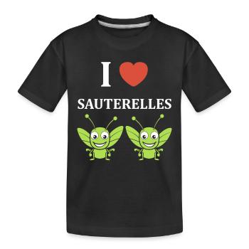 Humour sauterelle - T-shirt bio Premium Enfant - noir - Devant