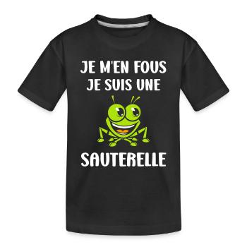 Humour sauterelle - T-shirt bio Premium Enfant - noir - Devant