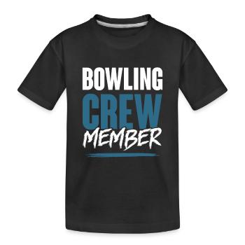 Équipe de bowling - T-shirt bio Premium Enfant - noir - Devant