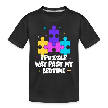 Je casse-tête bien au-delà de ma pièce de puzzle à l’heure du coucher - T-shirt bio Premium Enfant - noir - Devant