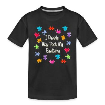 Je casse-tête bien au-delà de mon puzzle pièce du coucher - T-shirt bio Premium Enfant - noir - Devant