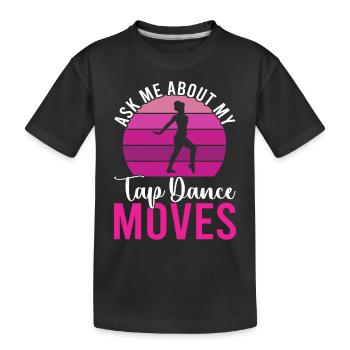 Tap Dance Tap Dancer - Kids' Premium Organic T-Shirt - black - Front