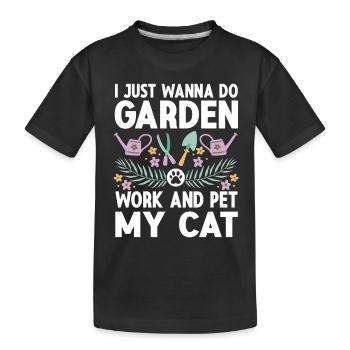 Gartenbau LandschaftsbauGarten Gärtner - Kinder Premium Bio T-Shirt - Schwarz - Vorne