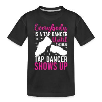 Tap Dance Tap Dancer - Kids' Premium Organic T-Shirt - black - Front