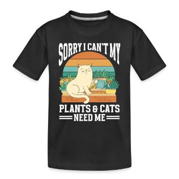 Gartenbau LandschaftsbauGarten Gärtner - Kinder Premium Bio T-Shirt - Schwarz - Vorne