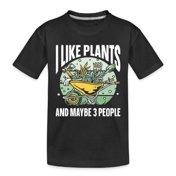 Gartenbau LandschaftsbauGarten Gärtner - Kinder Premium Bio T-Shirt - Schwarz - Vorne