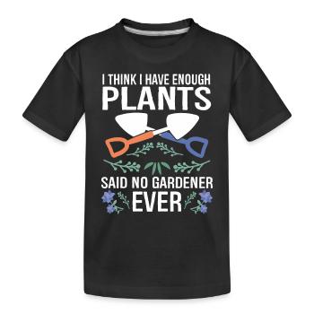 Gartenbau LandschaftsbauGarten Gärtner - Kinder Premium Bio T-Shirt - Schwarz - Vorne