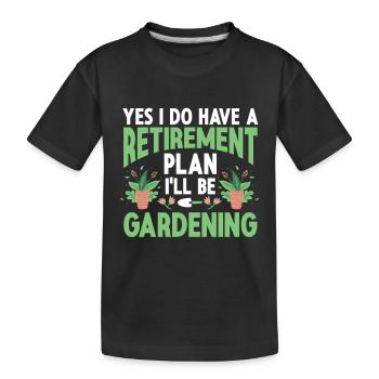 Gartenbau LandschaftsbauGarten Gärtner - Kinder Premium Bio T-Shirt - Schwarz - Vorne
