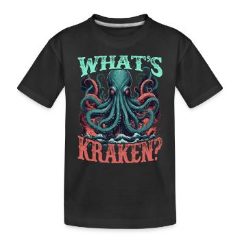 Kraken Legendary sea creature. - Kids' Premium Organic T-Shirt - black - Front
