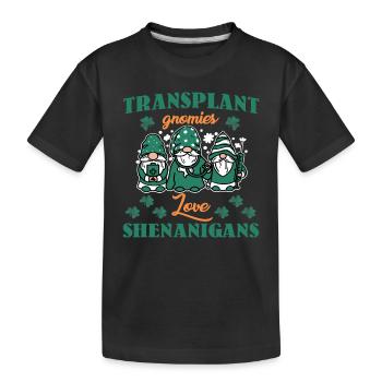 Organtransplantations Kostüm Zum St. Patrick's Tag - Kinder Premium Bio T-Shirt - Schwarz - Vorne