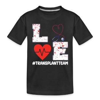 Valentinstag Shirt Transplantationsteam - Kinder Premium Bio T-Shirt - Schwarz - Vorne